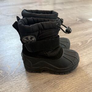 Totes Baby/Toddler Solid Black Snow Boots Size 5